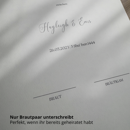 Nikah Zertifikat- Al-Basata "Minimalist"