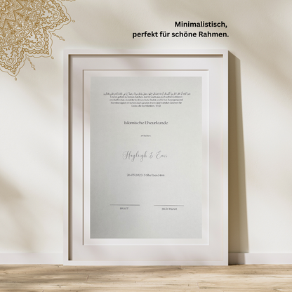 Nikah Zertifikat- Al-Basata "Minimalist"