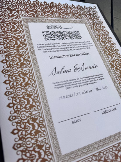 Nimah Nikah-  Zertifkat