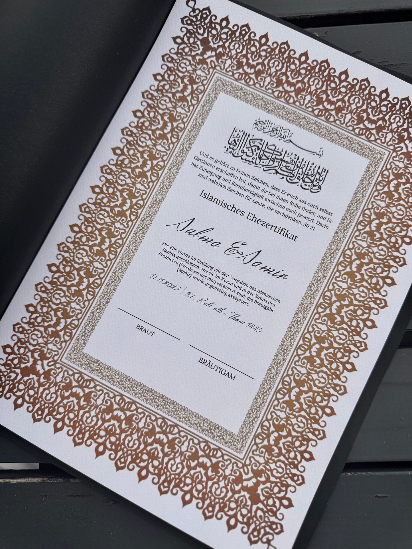 Nimah Nikah-  Zertifkat